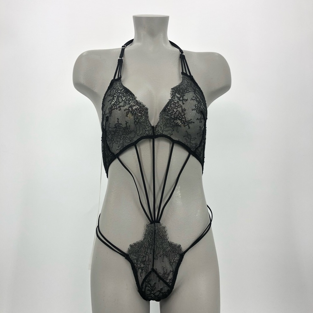 Victoria's Secert NWT $64 Black one piece strappy